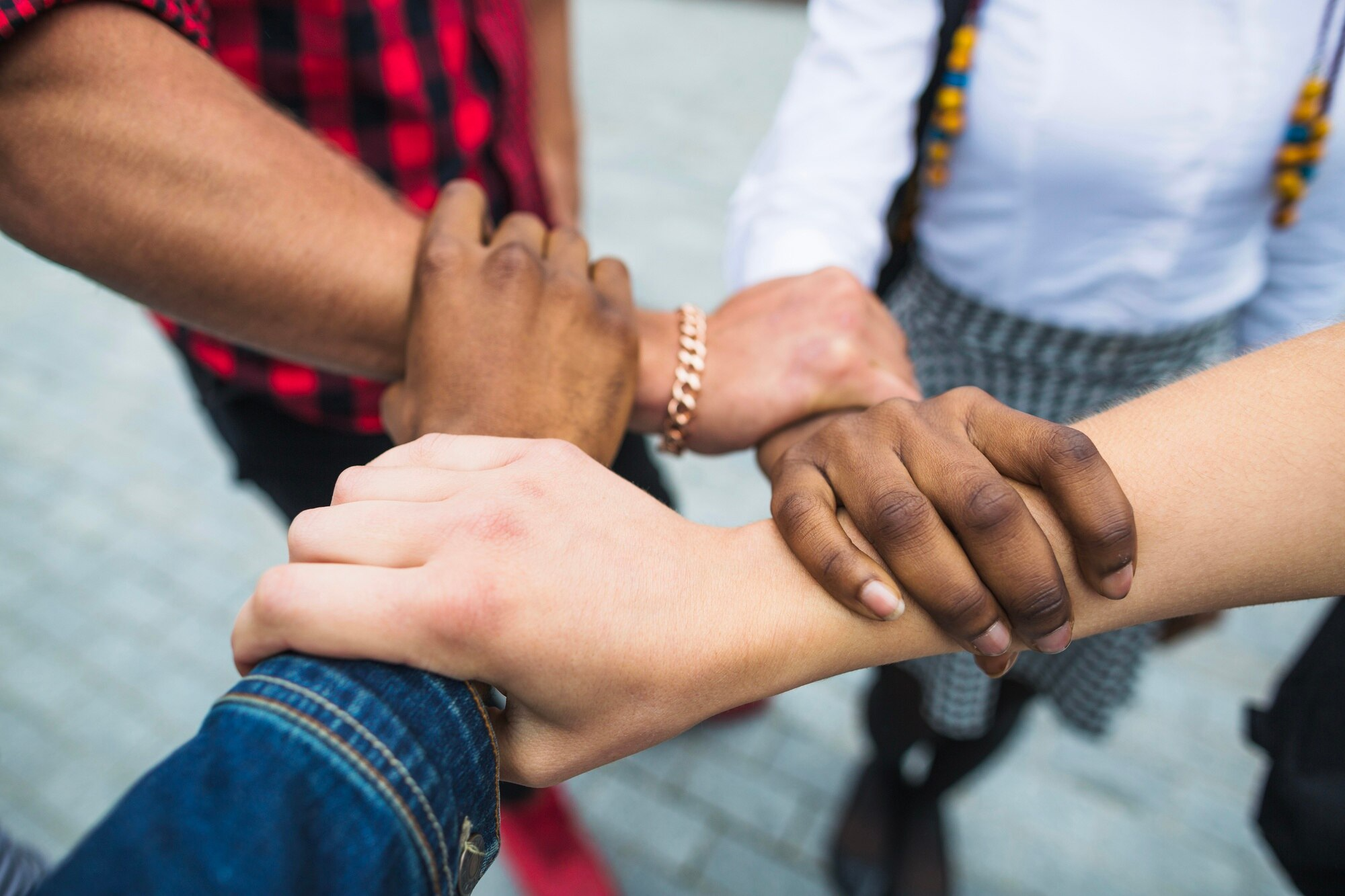 Hands joining together in partnership